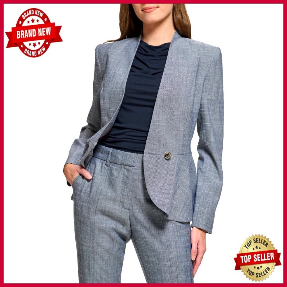 Wool Blend Peplum Blazer, Regular Fit, Work Professional Jacket